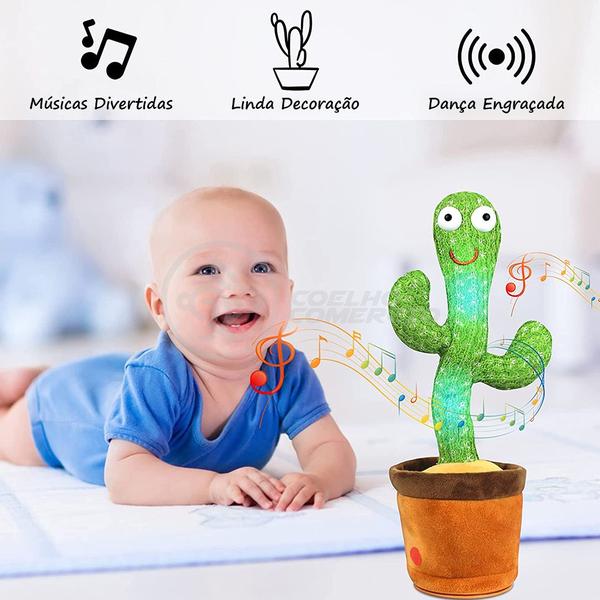 Brinquedo Infantil Criança TikTok Cacto Dançante Luminoso Pelúcia 120 Músicas Canta Fala Repete USB - Smart Bracelet Imagem de Brinquedo Infantil Criança TikTok Cacto Dançante Luminoso Pelúcia 120 Músicas Canta Fala Repete USB