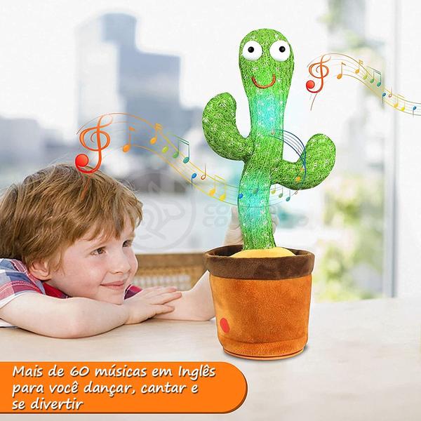 Brinquedo Infantil Criança TikTok Cacto Dançante Luminoso Pelúcia 120 Músicas Canta Fala Repete USB - Smart Bracelet Imagem de Brinquedo Infantil Criança TikTok Cacto Dançante Luminoso Pelúcia 120 Músicas Canta Fala Repete USB