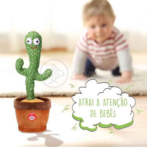 Brinquedo Infantil Criança TikTok Cacto Dançante Luminoso Pelúcia 120 Músicas Canta Fala Repete USB - Smart Bracelet Imagem de Brinquedo Infantil Criança TikTok Cacto Dançante Luminoso Pelúcia 120 Músicas Canta Fala Repete USB