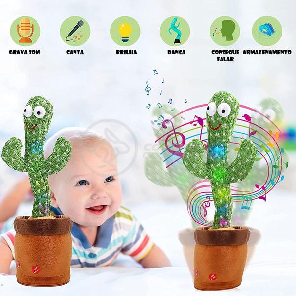 Brinquedo Infantil Criança TikTok Cacto Dançante Luminoso Pelúcia 120 Músicas Canta Fala Repete USB - Smart Bracelet Imagem de Brinquedo Infantil Criança TikTok Cacto Dançante Luminoso Pelúcia 120 Músicas Canta Fala Repete USB
