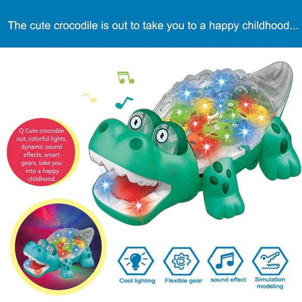 Imagem de Brinquedo Infantil Crocodilo Mágico Com Luzes E Som.