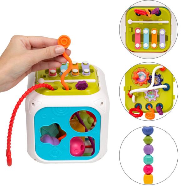 Imagem de Brinquedo Infantil Cubo 7 Em 1 Com Atividades - Polibrinq