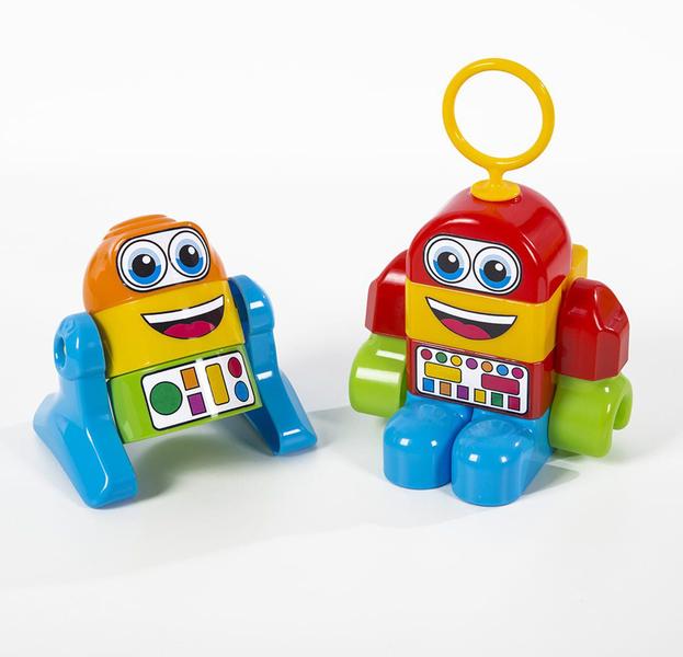 Imagem de Brinquedo Infantil de Montar M-Bricks Robots - 16 Peças Maral