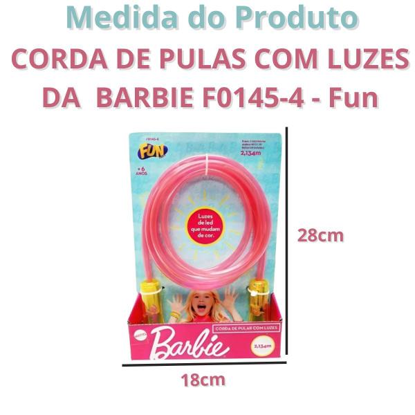 Imagem de Brinquedo infantil de pular corda com luzes da Barbie F0145-4 - Fun