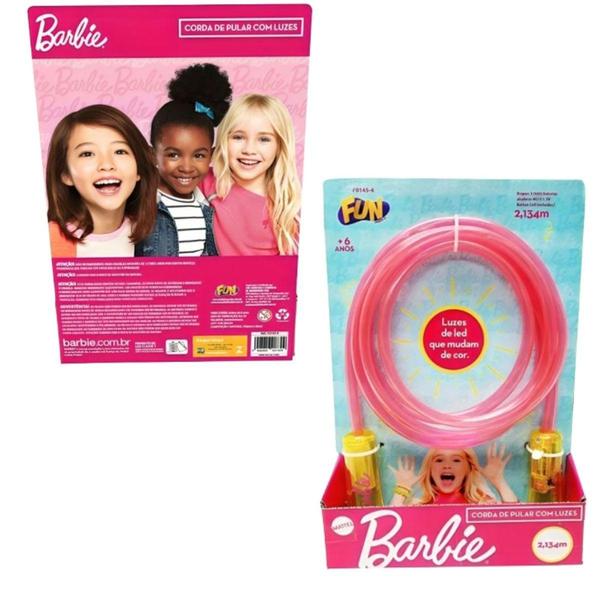 Imagem de Brinquedo infantil de pular corda com luzes da Barbie F0145-4 - Fun - Fun Divirta-se