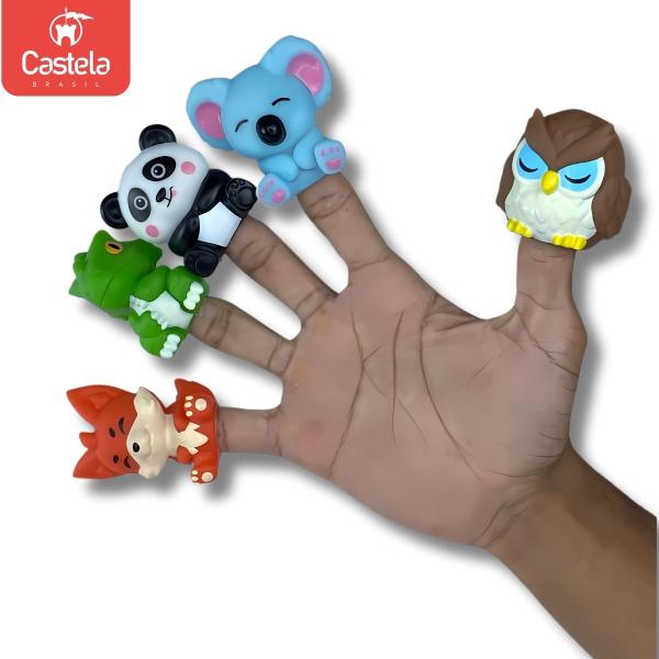 Imagem de Brinquedo Infantil Dedoches De Animais Da Floresta - Castela