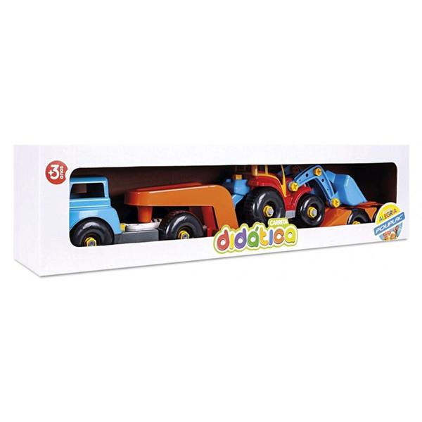 Imagem de Brinquedo Infantil Didático Carreta c/ Trator - Poliplac - 6310