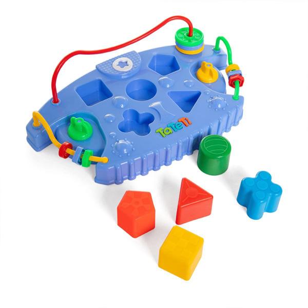 Imagem de Brinquedo Infantil Didático Com Argolas e Formas Passa e Encaixa Tateti