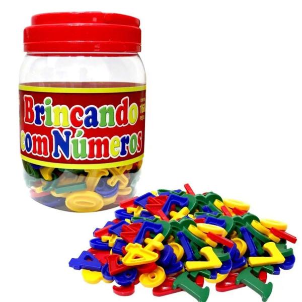 Imagem de Brinquedo Infantil Didático Educativo 168pçs Números Oferta