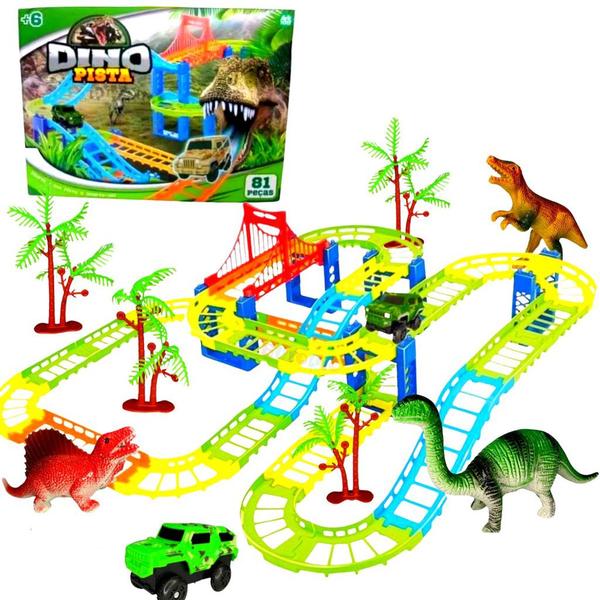 Imagem de Brinquedo Infantil Dino Pista de Carrinhos dinossauros