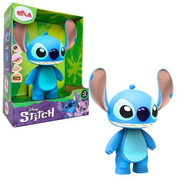 Imagem de Brinquedo Infantil Disney Stitch Come Come com 24 cm Elka