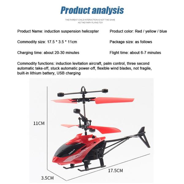 Imagem de Brinquedo Infantil Drone Helicóptero Sensor Proximidade Leds