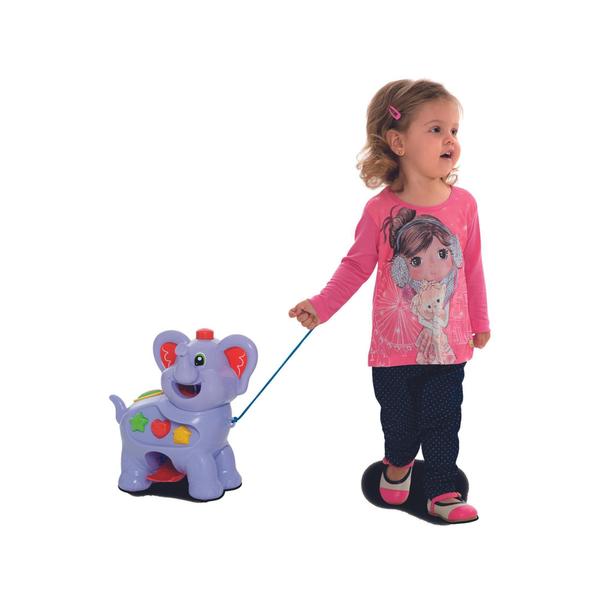 Imagem de Brinquedo Infantil Educativo, Amiguinho Comilão Elefante, Multicor, Merco Toys