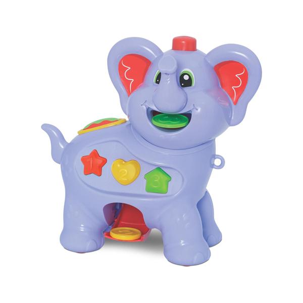 Imagem de Brinquedo Infantil Educativo, Amiguinho Comilão Elefante, Multicor, Merco Toys