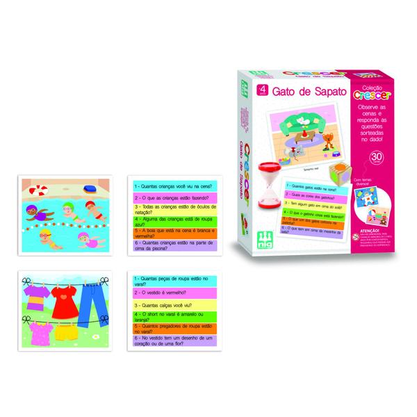 Brinquedo Infantil Educativo Memoria Gato De Sapato 30Cartas - NIG Imagem de Brinquedo Infantil Educativo Memoria Gato De Sapato 30Cartas