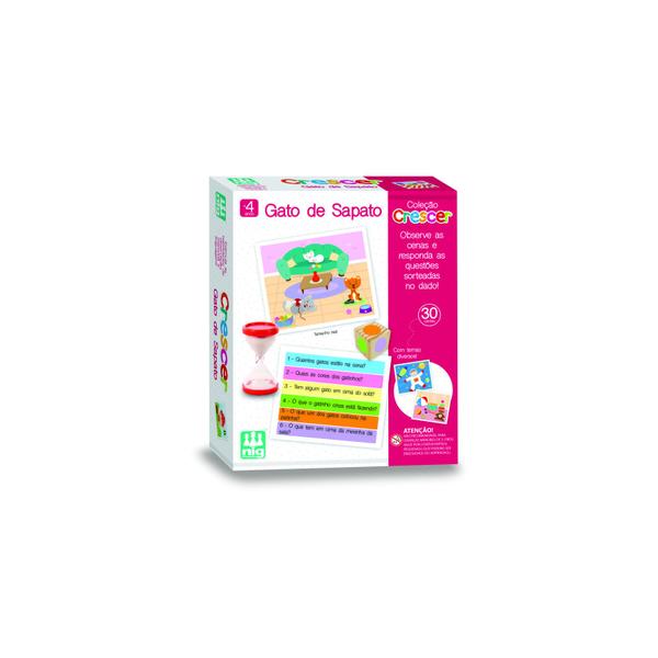 Brinquedo Infantil Educativo Memoria Gato De Sapato 30Cartas - NIG Imagem de Brinquedo Infantil Educativo Memoria Gato De Sapato 30Cartas