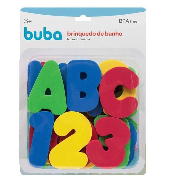 Imagem de Brinquedo Infantil Educativo Para Banho Letras e Números Coloridos Buba