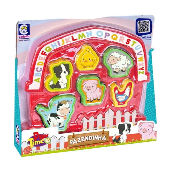 Brinquedo Infantil Educativo Play Time Fazendinha Cotiplás - 2721 Imagem de Brinquedo Infantil Educativo Play Time Fazendinha Cotiplás - 2721