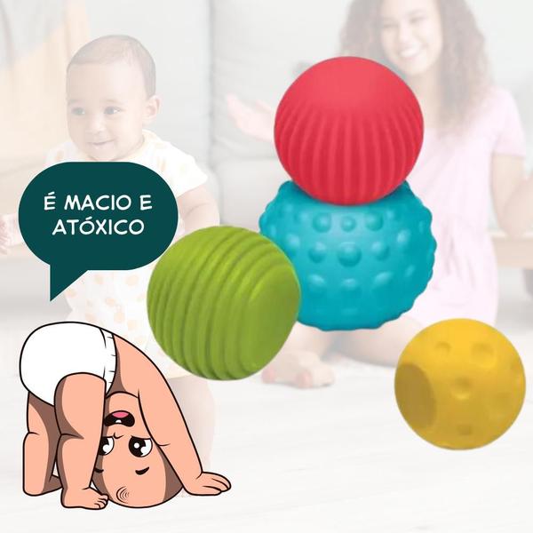 Imagem de Brinquedo Infantil Empilhar Encaixar Educativo Fofibolas