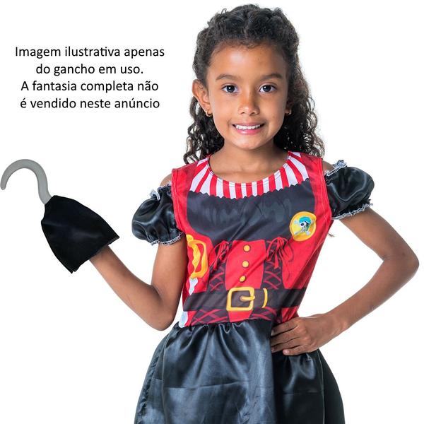 Imagem de Brinquedo Infantil Fantasia Gancho Pirata de por na mão