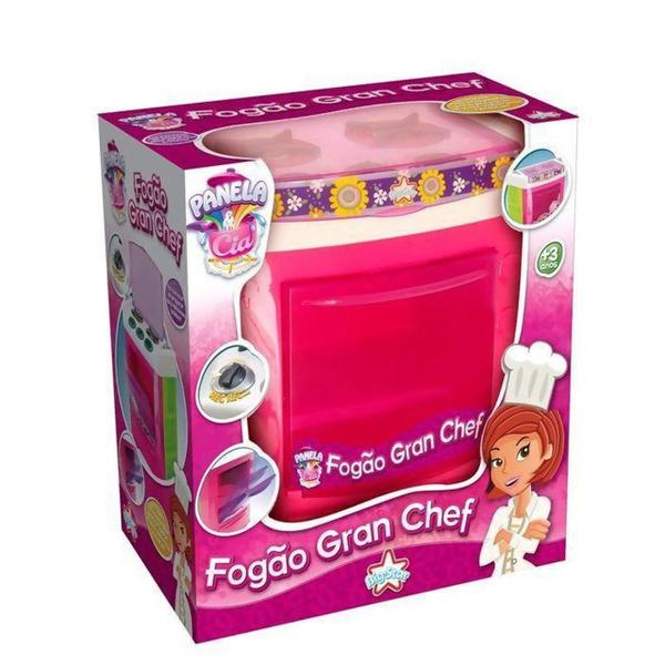 Imagem de Brinquedo Infantil Fogão Gran chef Rosa Big Star - 700