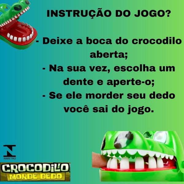 Brinquedo Infantil Jacaré Morde Dedo Crocodilo Dentista Novo - Art Brink Imagem de Brinquedo Infantil Jacaré Morde Dedo Crocodilo Dentista Novo - Art Brink
