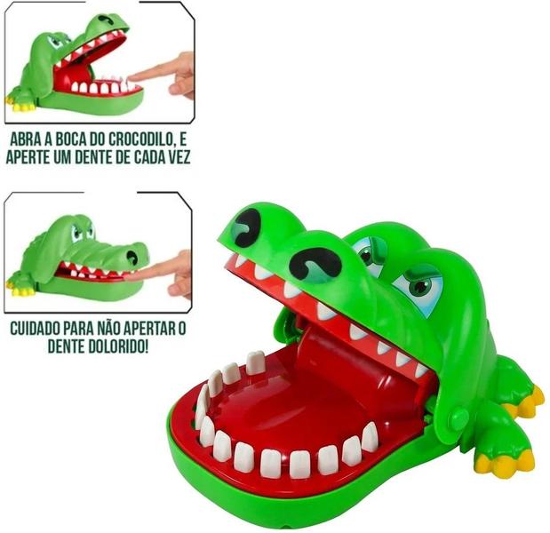 Imagem de Brinquedo Infantil Jogo Do Jacaré Morde Dedo Desafio Dentista