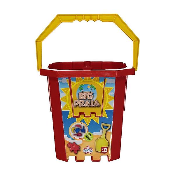 Imagem de Brinquedo Infantil Kit Balde Vermelho Big Praia Big Star