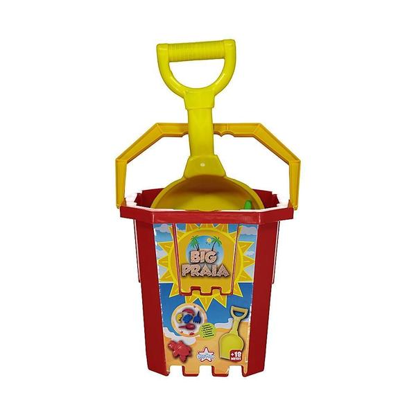 Brinquedo Infantil Kit Balde Vermelho Big Praia Big Star Imagem de Brinquedo Infantil Kit Balde Vermelho Big Praia Big Star