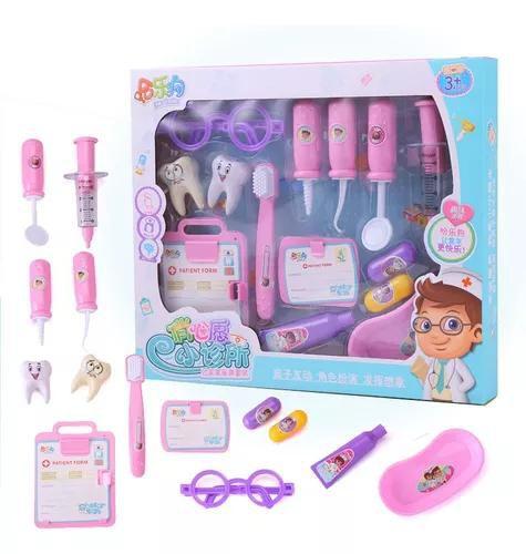 Imagem de Brinquedo Infantil Kit Dentista Rosa