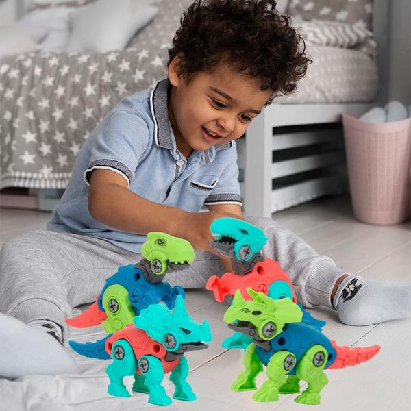 Imagem de Brinquedo Infantil Kit Dinossauros Monta Desmonta Divertido