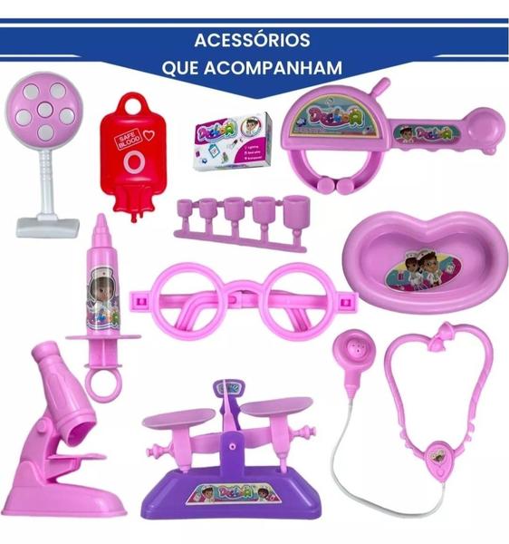 Imagem de Brinquedo Infantil Kit Médico Doutor Conjunto de Ferramentas Divertido e Eductivo Com Acessórios