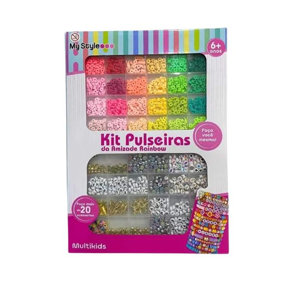 Imagem de Brinquedo Infantil Kit Pulseiras da Amizade My Style G Rainbow Multikids - BR2316