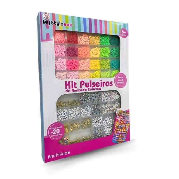 Imagem de Brinquedo Infantil Kit Pulseiras da Amizade My Style G Rainbow Multikids - BR2316