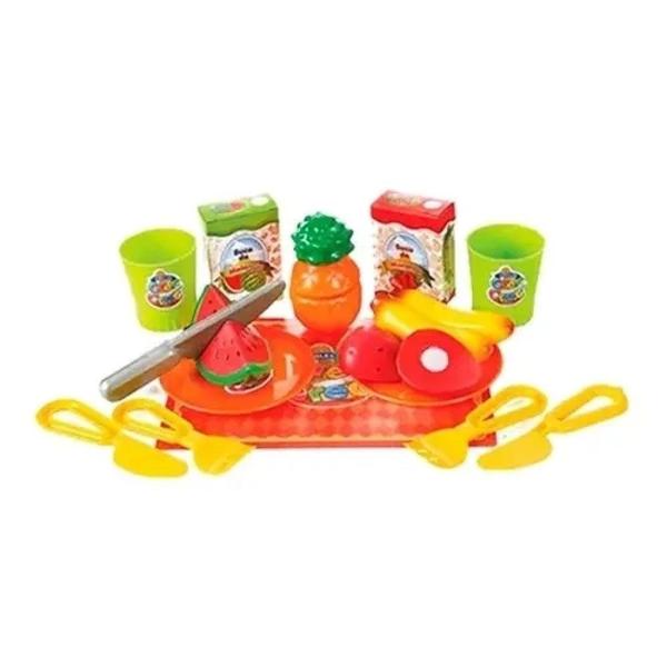 Imagem de Brinquedo Infantil Kit Salada de Frutas Big Star 18 Peças