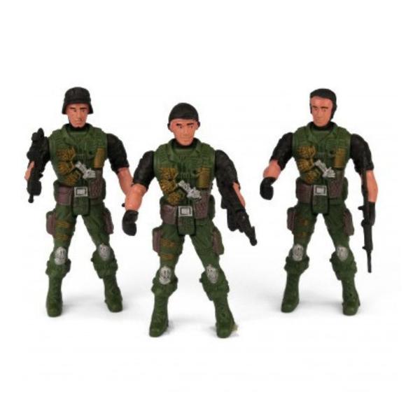 Imagem de Brinquedo Infantil Kit Soldado E Acessórios JR Toys Com 3 Peças 