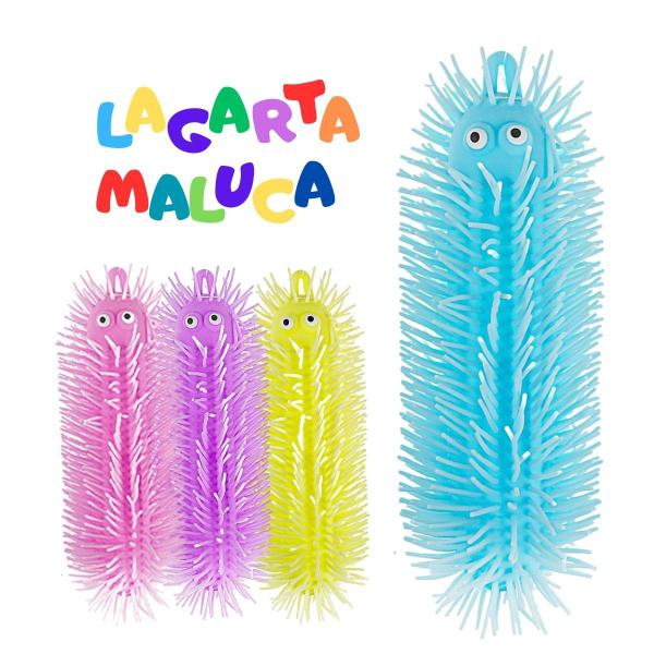 Brinquedo Infantil Lagarta Flofy Squish Fidget Toy Luz Brilha Apertar Anti Stress - Art Brink Imagem de Brinquedo Infantil Lagarta Flofy Squish Fidget Toy Luz Brilha Apertar Anti Stress