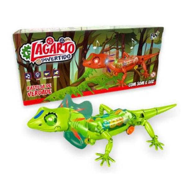 Imagem de Brinquedo Infantil Lagarto Dino Anda Emite Luzes Musicas e muito legal.