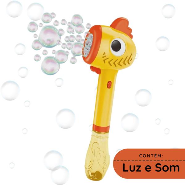 Imagem de Brinquedo Infantil Lança Bolhas Automático Pop Bubble Galinho Fenix - POP-179G