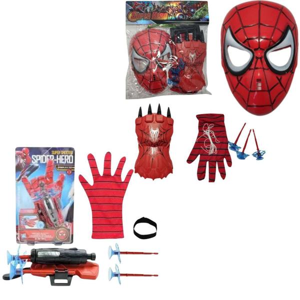 Imagem de Brinquedo Infantil Lançador Dardos+Mascara Do Homem Aranha