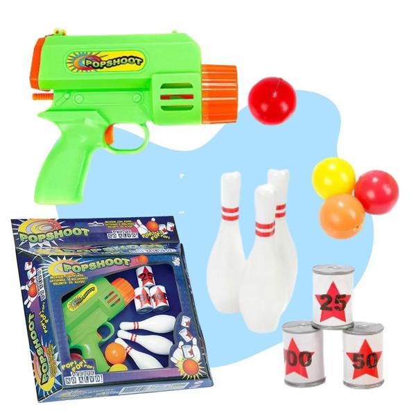Brinquedo Infantil Lançador de Bolinhas Popshoot Pica Pau Imagem de Brinquedo Infantil Lançador de Bolinhas Popshoot Pica Pau