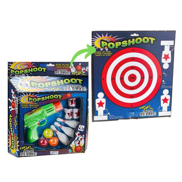 Brinquedo Infantil Lançador de Bolinhas Popshoot Pica Pau Imagem de Brinquedo Infantil Lançador de Bolinhas Popshoot Pica Pau