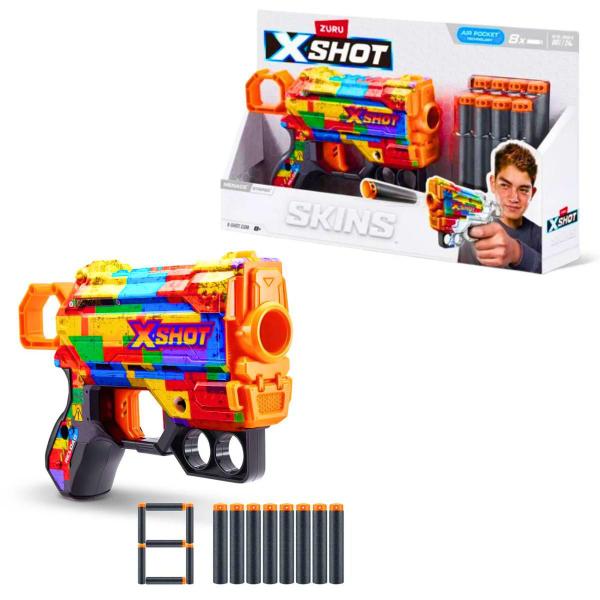 Imagem de Brinquedo Infantil Lançador de Dardos Xshot Zuru Menace Skins + 8 Dardos Modelos Original Candide