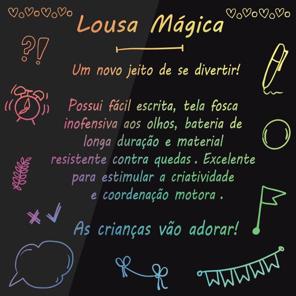 Imagem de Brinquedo Infantil Lousa Mágica Digital Vermelha Tela Lcd