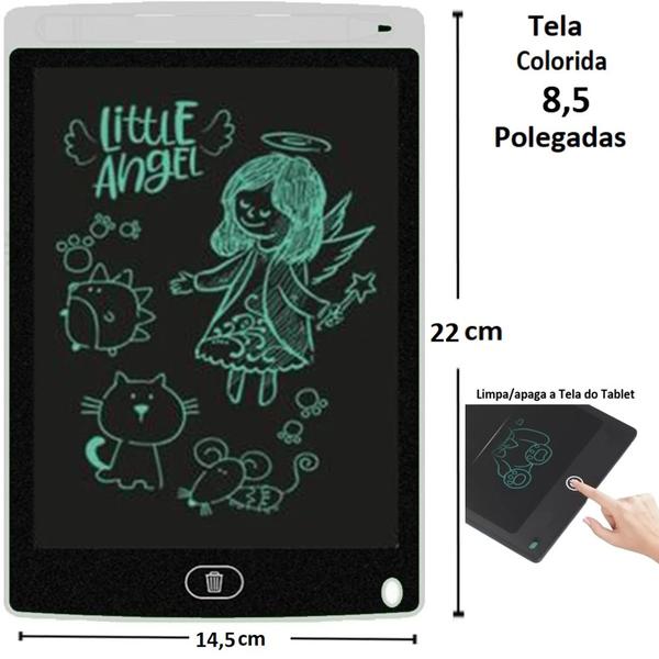 Imagem de Brinquedo Infantil Lousa Mágica Tablet Tela Lcd 8,5 Pol