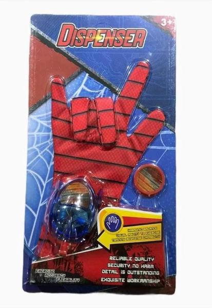 Imagem de Brinquedo Infantil Luva Lança Disco Justiça Hero Homem Aranha Dispenser