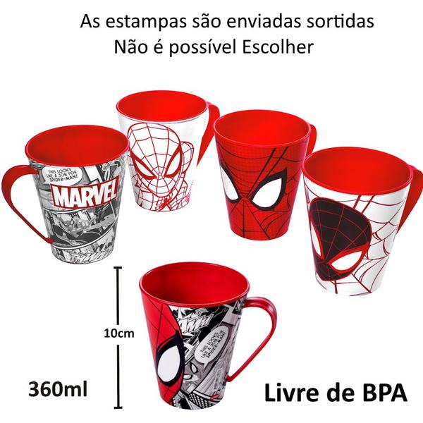 Imagem de Brinquedo Infantil Máscara Aranha + Caneca e Copo Spider-Man