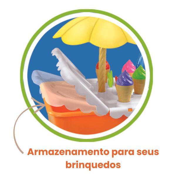 Imagem de Brinquedo Infantil Menina Sorveteria Sorvete Faz de Conta Educativa Interativa Carrinho C/ Compartimento