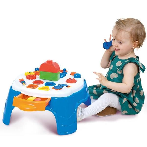 Imagem de Brinquedo Infantil Mesa Didática Azul Menino 1950 Cotiplás