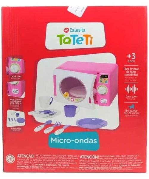 Imagem de Brinquedo Infantil Microondas Completo Com Som e Acessórios - TATETI